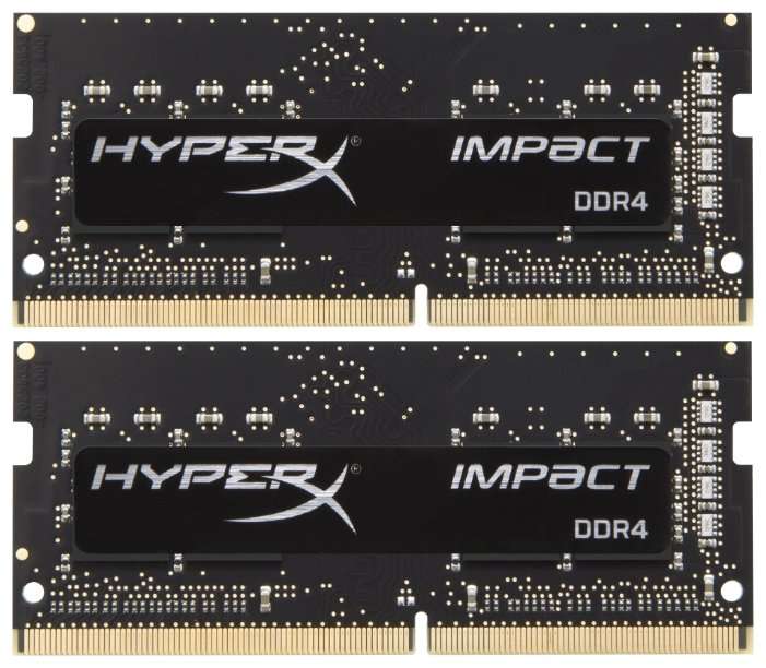 Оперативная память Kingston SO-DIMM DDR4 16Gb (2x8GB) 3200MHz pc-25600 HyperX Impact Black (HX432S20IB2K2/16)