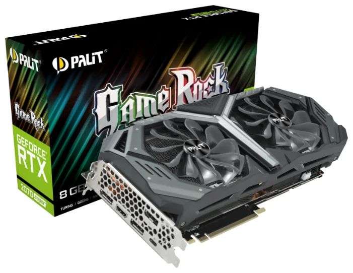 Видеокарта Palit GeForce RTX 2070 SUPER 1605MHz PCI-E 3.0 8192MB 14000MHz 256 bit HDMI HDCP GameRock