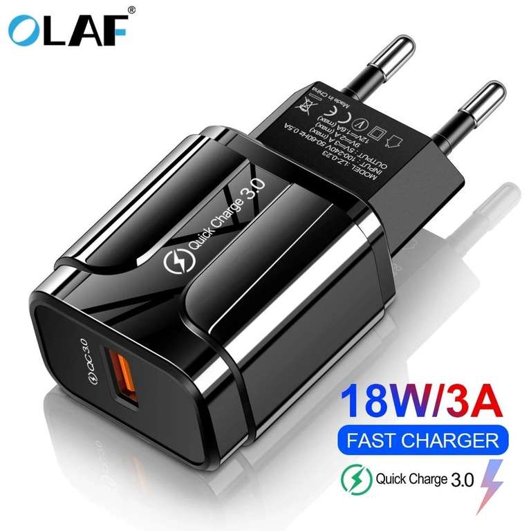 Зарядное устройство Olaf (18 Вт Быстрая зарядка, USB 3.0)