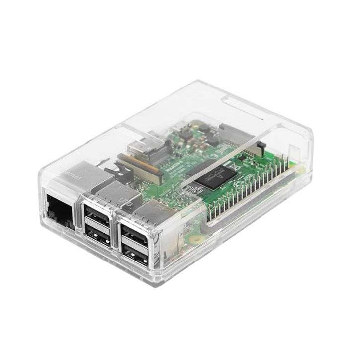 Прозрачный кейс для Raspberry Pi 2 Model B+/Pi 3 Model B за $1.68