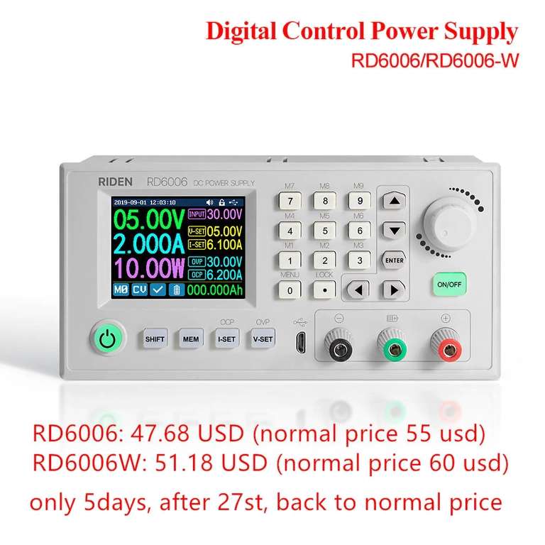 Профессиональный программируемый модуль питания RD6006 от RuiDeng за $47.68