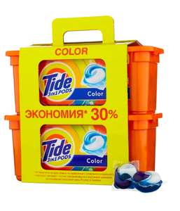 Капсулы Tide 3 in 1 Pods Color, пластиковый контейнер,120 шт
