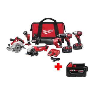 Milwaukee M18 набор из 6 инструментов + аккум