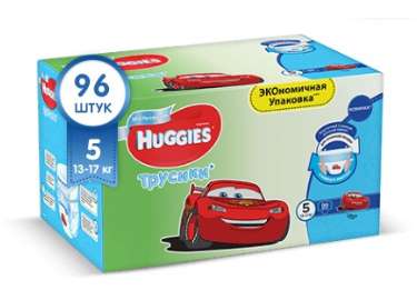 Подгузники-трусики Huggies для мальчиков (13-17 кг), 96 шт.