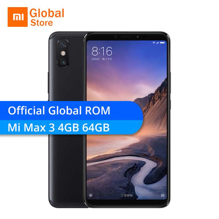Xiaomi Mi Max 3 4+64 ГБ за $238.9