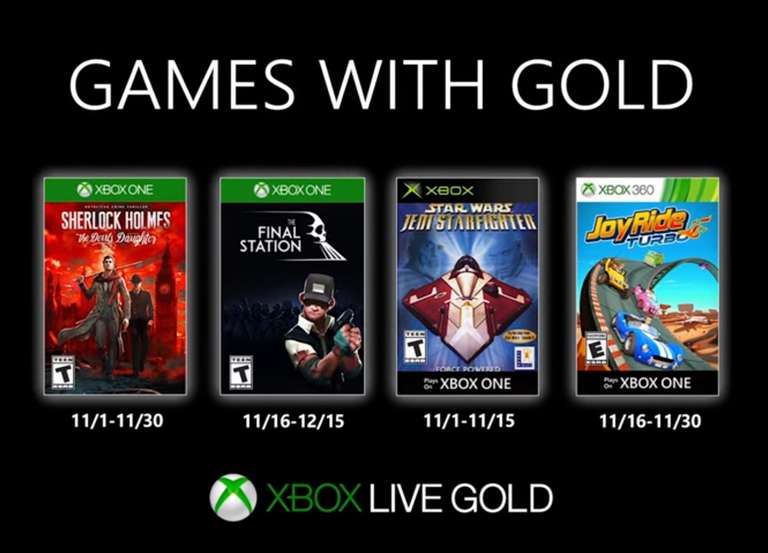 Бесплатные игры Xbox Live Gold в ноябре 2019 года