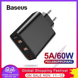[11.11] Зарядное устройство Baseus 5A/60W