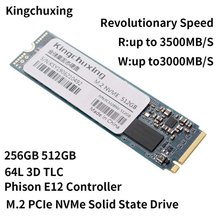 SSD M2 Kingchuxing NVM 256 Гб + SATA 256 Г (2 шт.)