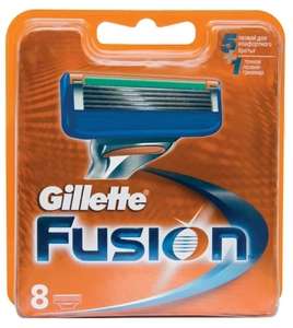 Сменные лезвия Gillette Fusion, 8 шт