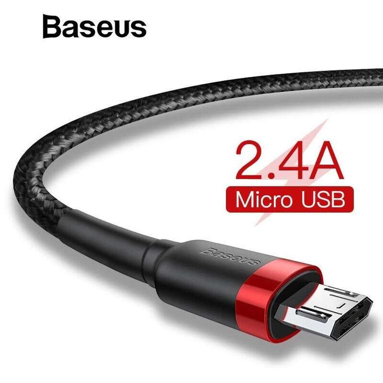 Реверсивный кабель Micro USB Baseus 2,4A в оплетке - 0,5 м