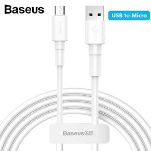Micro USB кабель Baseus 2.4A, белый — 1 м