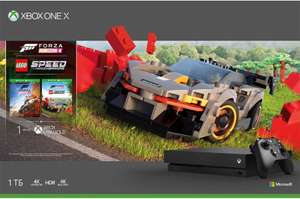 Игровая консоль MICROSOFT Xbox One X с 1ТБ памяти, играми: Forza Horizon 4, Lego DLC, CYV-00469, черный