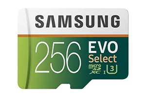 Samsung 256GB 100MB/s (U3) MicroSDXC EVO Select Memory Card with Full-Size Adapter (MB-ME256GA/AM)
