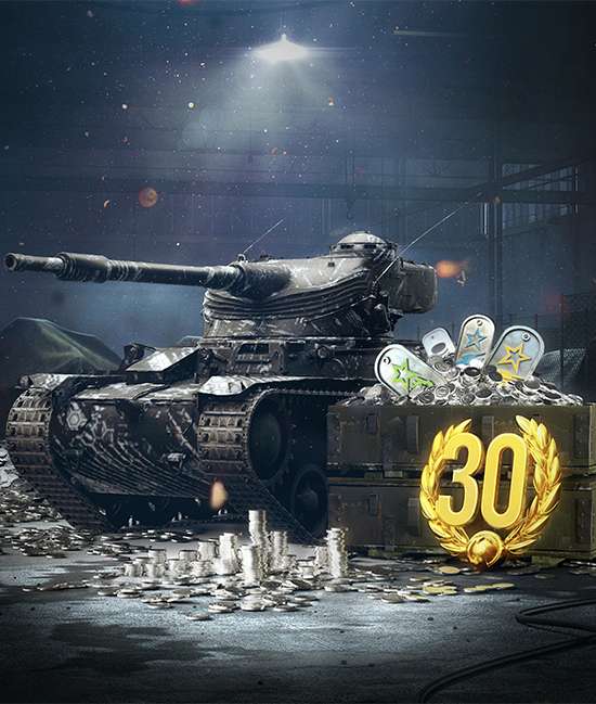 World of Tanks Blitz Mega Pack (strv 74a2 + 30д. прем + 10 камо + 1 млн серебра)