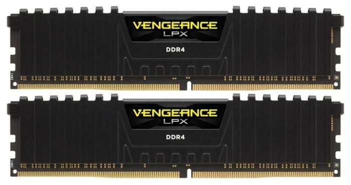 Оперативная память Corsair DDR4 3200 (PC 25600) DIMM 288 pin, 8 ГБ 2 шт. 1.35 В, CL 16, CMK16GX4M2B3200C16