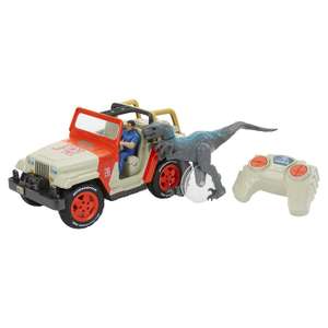 Машинка радиоуправляемая Matchbox Jurassic World с фигуркой и динозавром