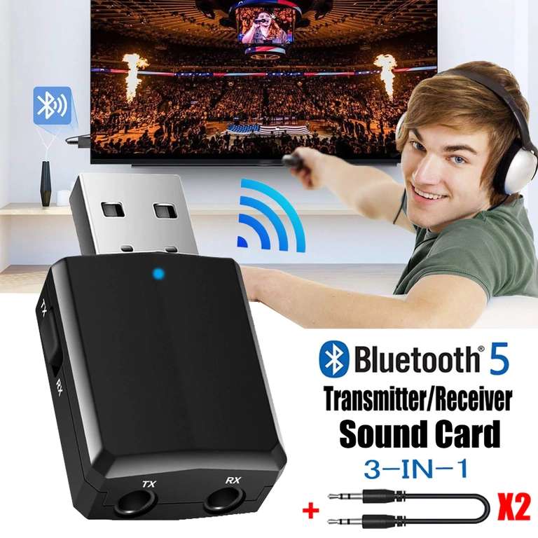 USB Bluetooth 5,0 передатчик приемник 3 в 1