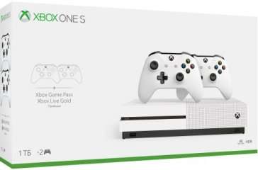 Игровая приставка Microsoft Xbox One S 1TB + 2 геймпада (234-00608)