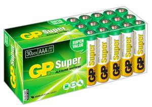[не все города] AAA Батарейки GP Super Alkaline 24A LR03, 30 шт.