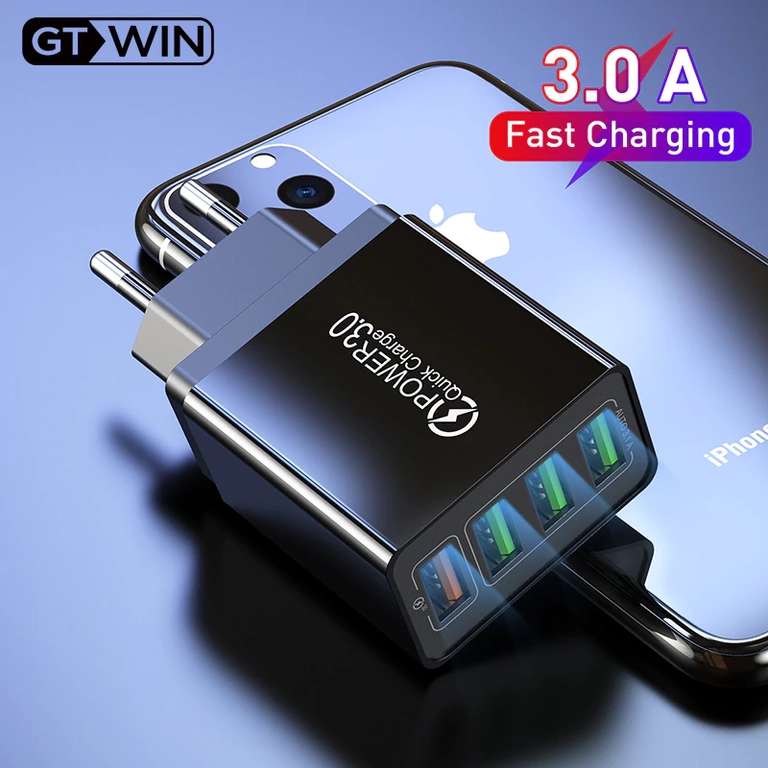 Быстрая зарядка GTWIN USB (4 порта)
