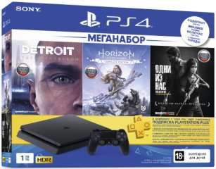 Игровая приставка PlayStation 4 1TB Detroit + Horizon Zero Dawn + Одни из нас + PS Plus на 3 месяца (CUH-2208B)