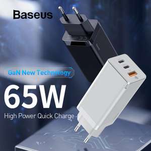 Быстрое USB зарядное устройство Baseus GaN PD 3,0 65W