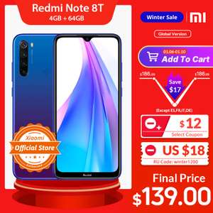 Телефон Redmi Note 8T 4/64Gb за $139