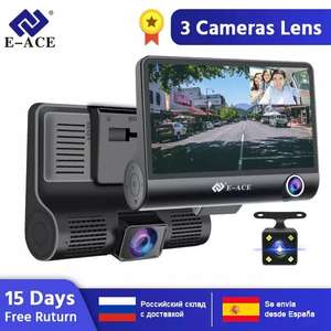 E-ACE Автомобильный видеорегистратор 3 камеры