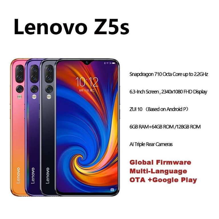 Lenovo Z5s 4/64 Global rom snap710