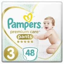 Скидки на трусики-подгузники (напр. Pampers Premium Care Pants 3 6-11 кг 48 шт)