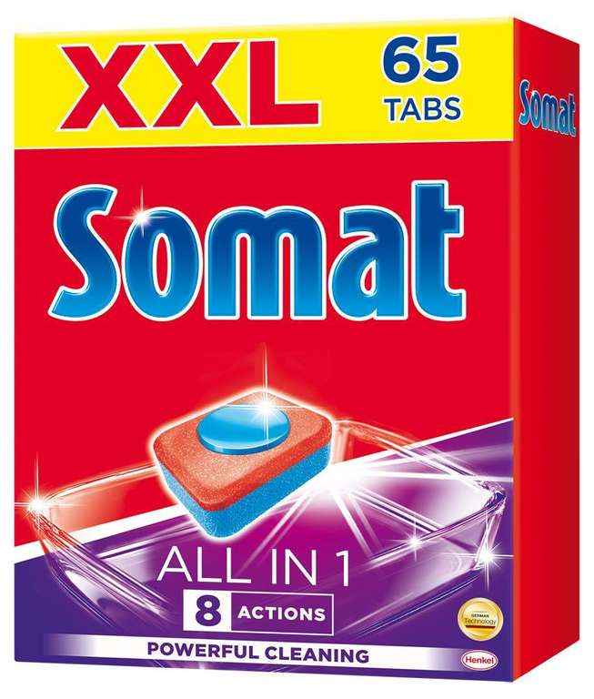 Таблетки для посудомойки SOMAT ALL IN 1 (65 шт) АШАН