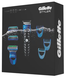 Триммер Gillette Styler - Подарочный набор c 3 сменными кассетами и 3 насадками