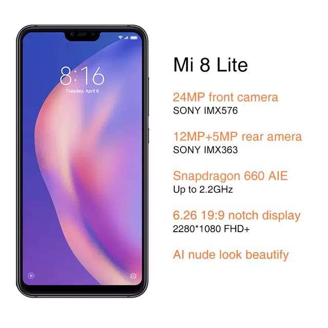 Смартфон Xiaomi Mi 8 Lite 6+64 ГБ