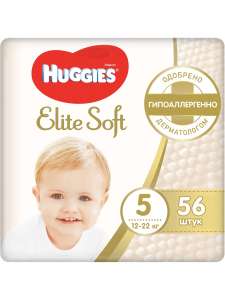 Huggies Elite Soft 5 (12-22кг) 56 шт
