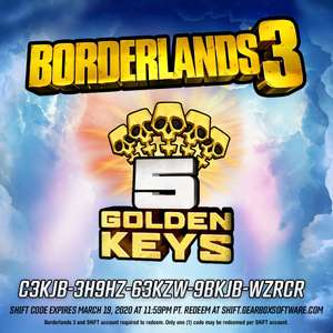 5 золотых ключей для Borderlands 3