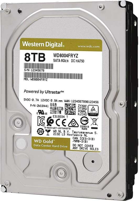 Внутренний жесткий диск WD Gold 8 ТБ (WD8004FRYZ)
