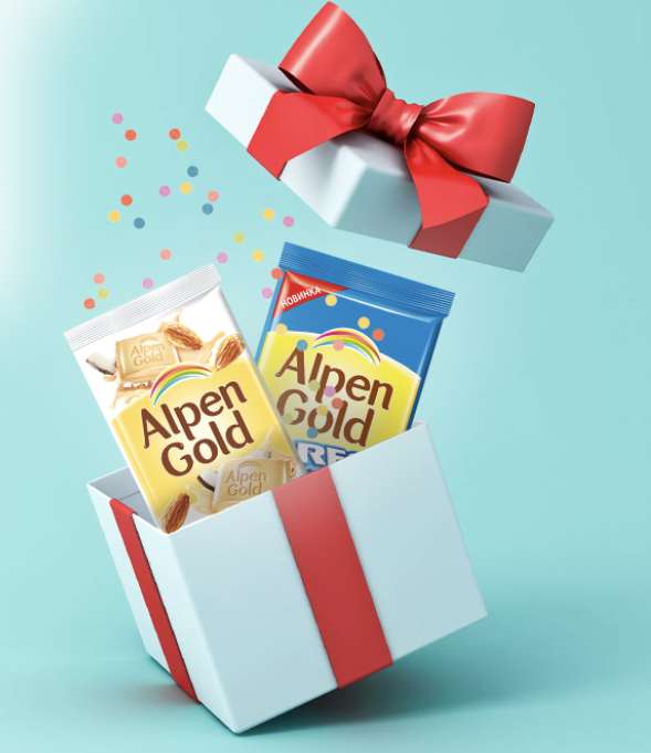 Шоколад Alpen Gold за 1 рубль в приложении Карусель