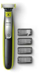 Триммер для бороды и усов Philips OneBlade QP2530/20 с 4 насадками-гребнями
