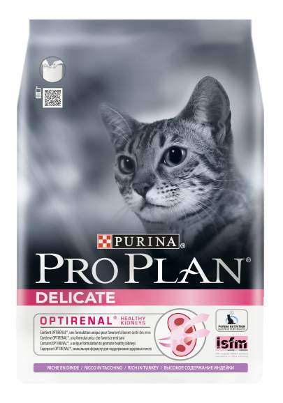 Сухой корм для кошек Pro Plan Delicate, индейка, 1.5 кг