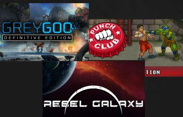 Бандл из 3 игр: Punch Club, Rebel Galaxy и Grey Goo всего  за 1,19$