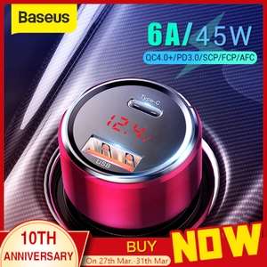 Автомобильное зарядное устройство Baseus 45Вт