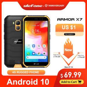 Ulefone Armor X7 5,0-дюймовый прочный водонепроницаемый смартфон Android10