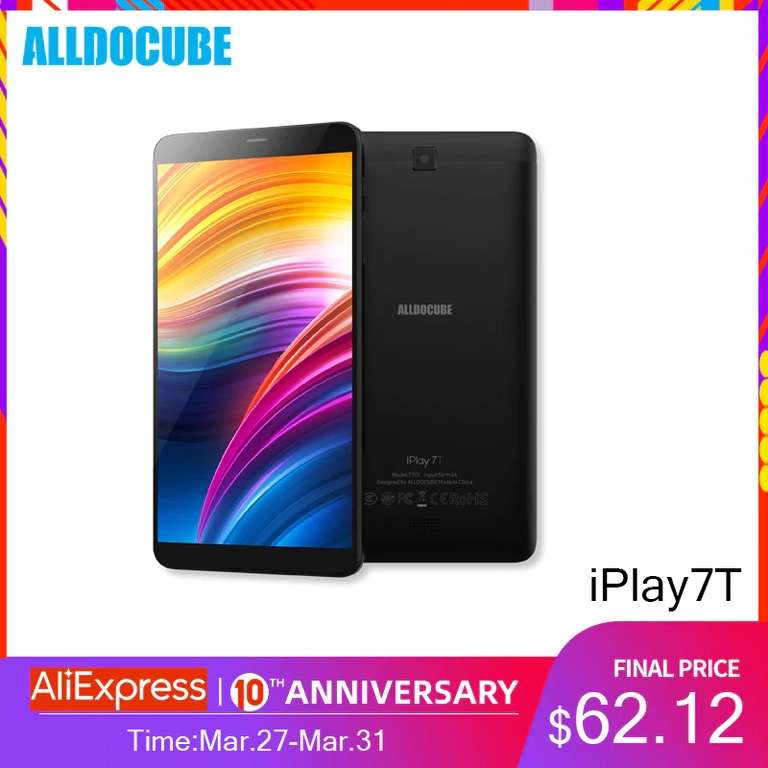 Планшет Alldocube iPlay 7T Android 9.0 2ГБ+16ГБ 4G LTE IPS 6,98 за 60$