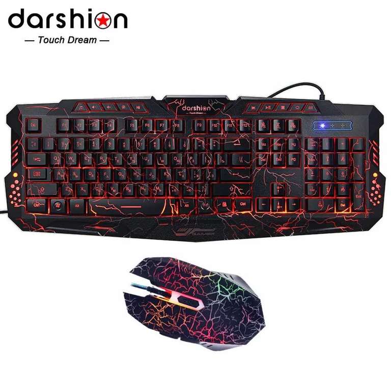 Игровые клавиатура и мышь Darshin за $17.8