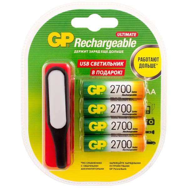 Аккумулятор GP GP270AAHC/USBLED-2CR4