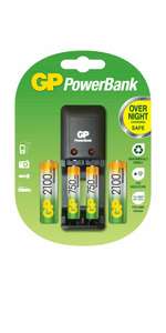 Зарядное устройство для аккумуляторов "GP Batteries" + 2 АА (2100 mAh) + 2 ААА (750 mAh