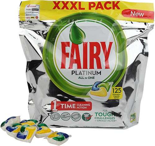 Капсулы для посудомоечных машин Fairy Platinum All in One Lemon (125 шт)