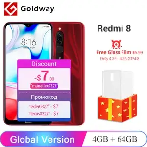 Redmi 8 4/64 + защитное стекло