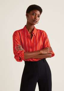 Рубашка в полоску Fluff для женщин от Mango (размеры от XS до XL)