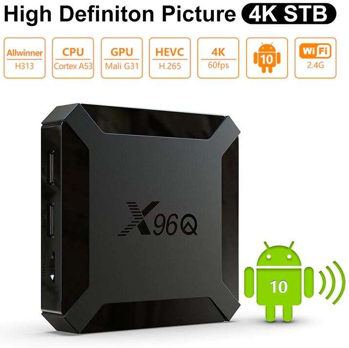 TV Box X96Q 4K на Android 10 (2+16Гб)